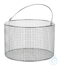 Wire basket 18/10 E-Poli, round, w., handle, D=180mm, H=160mm Wire basket 18/10 steel...