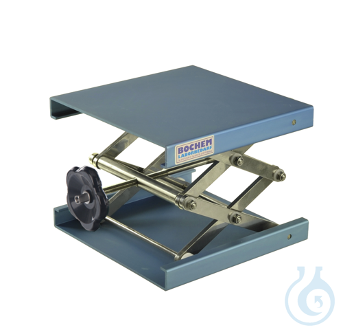Hebebuehne Alu blau, 400x400mm, Hub, 130-470mm