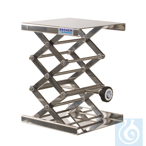 Hebebühne 18/10 Stahl MAXI, 160x130mm, Stellrad,Hub 75-400mm