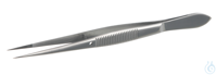 Pincette, acier inox, pointue, L=115mm Pincette avec broche de guidage, acier inox, pointue, L=115mm
