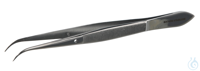 Pincette, acier inox, pointue-courbée,, L=105mm Pincette avec broche de guidage, acier inox,...