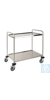 Laboratory cart 3, 18/10 steel, demountable, 2 plates Laboratory cart 3, 18/10 steel,...