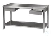 Table de laboratoire (2), acier inox,, 18/10, 1000x750x900mm Table de laboratoire (2), acier inox...