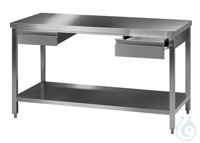 Labo werktafel (2) inox 18/10, 2500 x 750 x 750 mm Laboratorium werktafel (2) roestvrij staal...