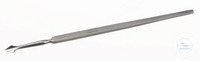 Dissectienaald, roestvrij, lancetvormig, L = 140 mm, roestvrij stalen handvat...
