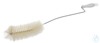 Brush for flasks, bent, L=420mm Brush for flasks, iron wire zincked, with natural brushes, bent,...