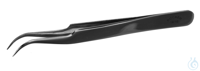 Precision forceps 18/10 steel extra, sharp, bent, L=105mm Precision forceps 18/10 steel, extra...