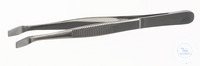 Pinzette f. Deckgläser, 18/10 Stahl, gebogen, L=105mm Pinzette für Deckgläser, 18/10 Stahl,...