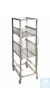 Transport cart for transport and, Euro-baskets, 18/10 steel Transport cart for transport and...