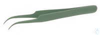 Präzisionspinzette PTFE-Coating, spitz-gebogen, L=105mm