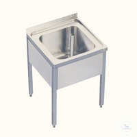 Table évier, acier inox 18/10,, écoulement 1,5, 500x600x660mm Table évier, acier inox 18/10,...