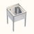 Sink table 18/10 steel w. drain 1,5, Zoll, 500x600x660mm Sink table 18/10 steel, with drain 1,5...