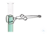 Reagenzglashalter vernickelt, L=130mm, für Gläser mit D=10-25mm Gewicht in g: 22,0