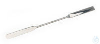 Double spatula 18/10 steel, LxW=400x16mm