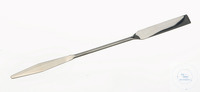 Double spatula 18/10 steel, tappered, LxW=210x7mm Double spatula 18/10 steel, 1 side tappered,...
