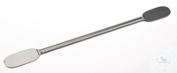 Mörser-Doppelspatel 18/10 Stahl, L=400mm, D=10mm, massive Ausführung Gewicht in g: 246,0