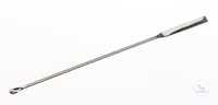 Mikrolöffel-Spatel 18/10 Stahl, L=150mm, Löffelform B=6x4mm Gewicht in g: 4,0