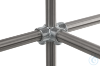Three socket cross f. 4 tubes, malleable, cast iron, d=26,9mm Three socket cross f. 4 tubes,...