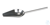 Pala de dosificar, forma cónica, 18/10 acero inox., L=330mm, pala LxL=200x100mm, D=8mm
