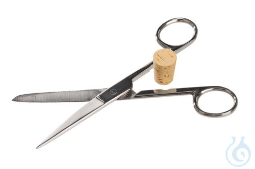 Rezepturschere, rostfrei, Stopfenheber, L=150mm