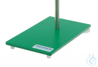 Stand base steel, green varnished, M10, winding, 180x100x6mm Stand base steel, green varnished,...