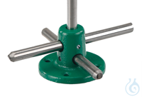Stativfuß f. Stativstangen, Temperguss, D=12mm, Fuß d=80mm Gewicht in g: 431,0