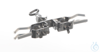 Burette clamp 18/10 steel, w. bosshead, d=0-20mm Burette clamp out of 18/10 steel, doppelseitig,...