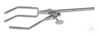 Retort clamp, 3-finger, 18/10 steel, d=0-120mm Retort clamp, 3-finger, 18/10 steel, Span width...