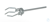 Pinza especial 3 dedos, 18/10 acero inox., d=0-80, mango=190mm, extremos recubiertos con silicona