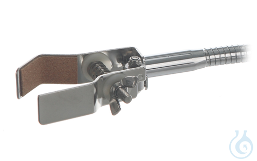 Stativklemme flex. Schaft, vernickelt, Spannweite 40mm