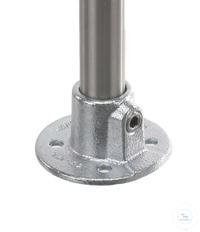 Flange f. 1 tube, malleable cast iron, d=26,9mm Flange, wall connection for 1 tube, malleable...