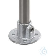 Flange f. 1 tube, malleable cast iron, d=26,9mm Flange, wall connection for 1 tube, malleable...