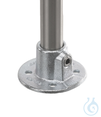 Wandbefestigung f. 1 Rohr, Temperguss, verzinkt, d=26,9mm