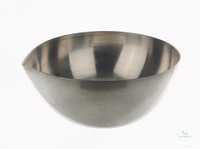 Evaporating dish w. spout, Nickel, D=50mm, H=25mm Evaporating dish with spout, out of Nickel,...