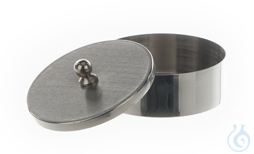 Abdampfschale m. Deckel, Nickel, D=90mm, H=16mm