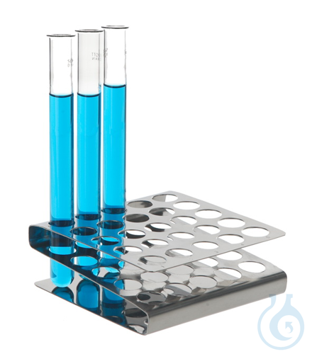 Reagenzglasgestell 18/10 Stahl, Z-Form, f. 5x5 ...