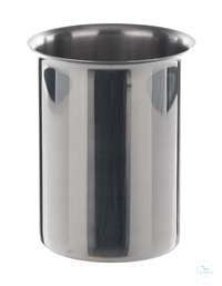 Bécher a. bord, acier inox 18/10, 500ml Bécher avec bord, acier inox 18/10, 500ml, HxD=110x80mm