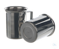 Beker met rand en handvat, inox 18/10, 1000 ml Beker met rand en handvat, roestvrij staal 18/10...