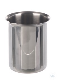 Beaker w. rim a. spout, 18/10 steel, 2000ml Beaker with rim and spout, 18/10 steel, 2000ml,...