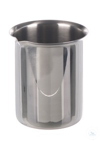 Bécher a. bord et bec, acier inox,, 18/10, 100ml Bécher avec bord et bec, acier inox 18/10,...