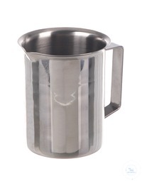Beaker w. rim, spout a. handle, 18/10, steel, 2000ml Beaker with rim, spout and handle, 18/10...