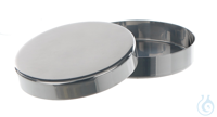 Petrischale 18/10 Stahl, D=100mm, H=15mm Petrischale mit Deckel, 18/10 Stahl, D=100mm, H=15mm