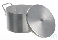 Labo pot alu, met deksel, 1,5 l, H x D = 100 x 160 mm Laboratorium pot uit aluminium, met deksel,...