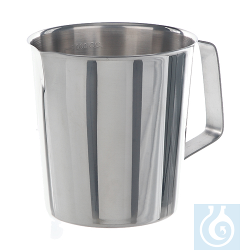 Messbecher 18/10 Stahl, graduiert, konisch, 1 l