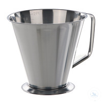 Measuring jug 18/10 steel, conical, shape, w. foot, 0,5 l Measuring jug 18/10 steel, with spout...