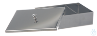 Bandeja p. instrumental c. tapa, 18/10 acero inox., 500x200x80mm