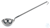 Cucharón, 18/10 acero inox., 150ml, D=90mm, mango L=315mm, mango plano