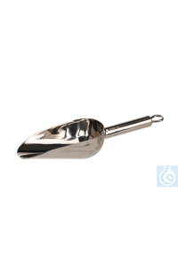Pharma scoop 18/10 steel, 100ml. Seamless fixed handle, extremly high processing. With hanging...