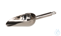 Pharma scoop 18/10 steel, 100ml. Seamless fixed handle, extremly high processing. With hanging...