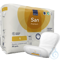 Abena San 1, Premium Inkontinenz- einlagen (30 Stck.) UK = 10 Pack Abena San...